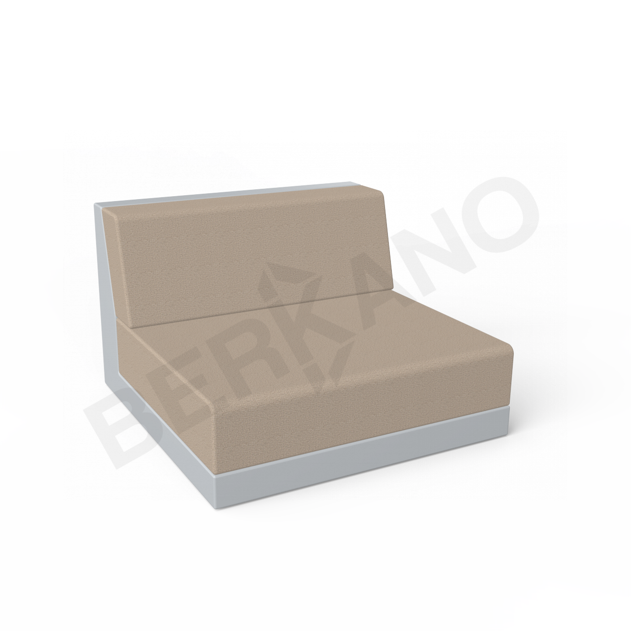 Диван Quarter modular средний с подушками серого цвета / аксессуар Canvas - фото 1