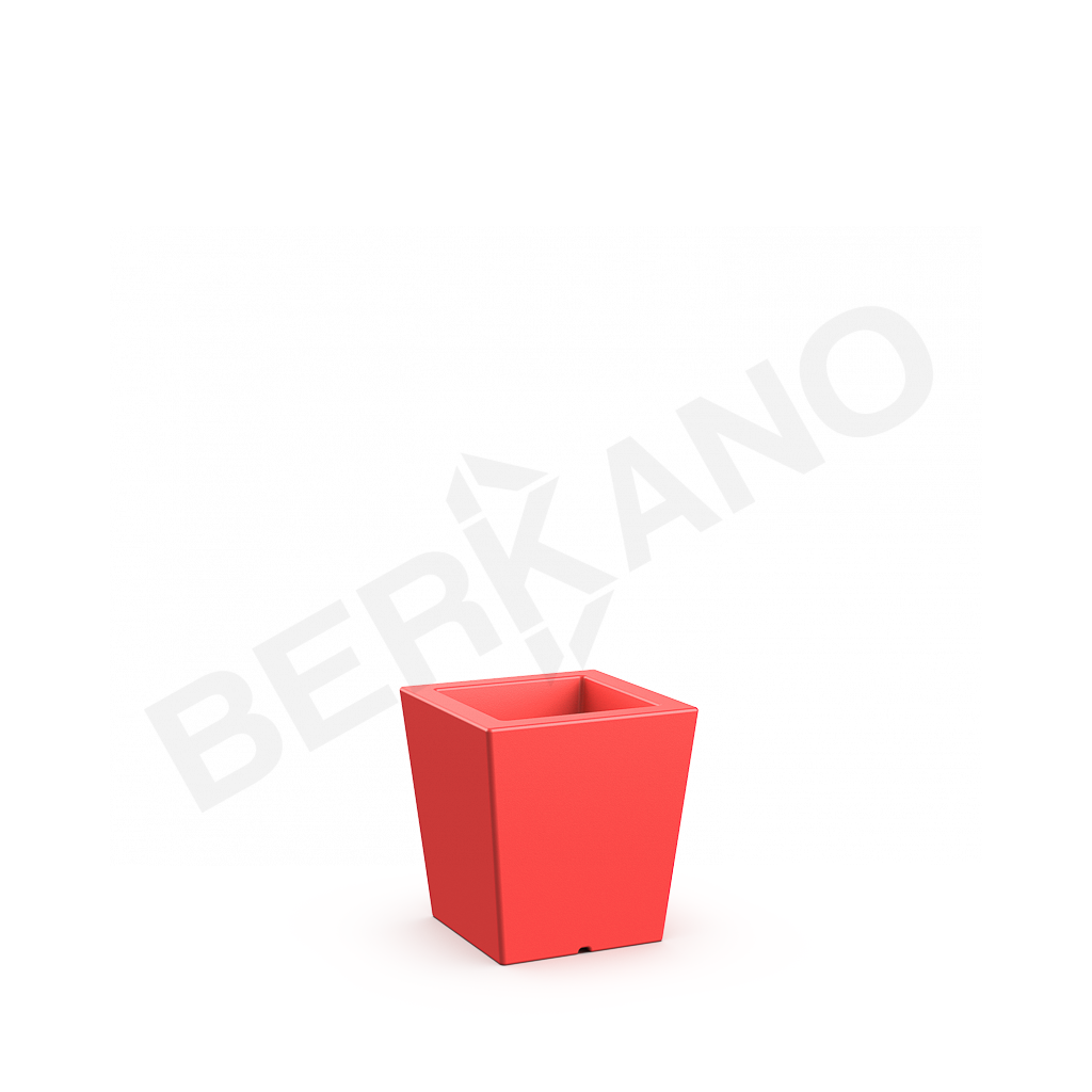 Кашпо Trapezio 42V красного цвета - фото 1