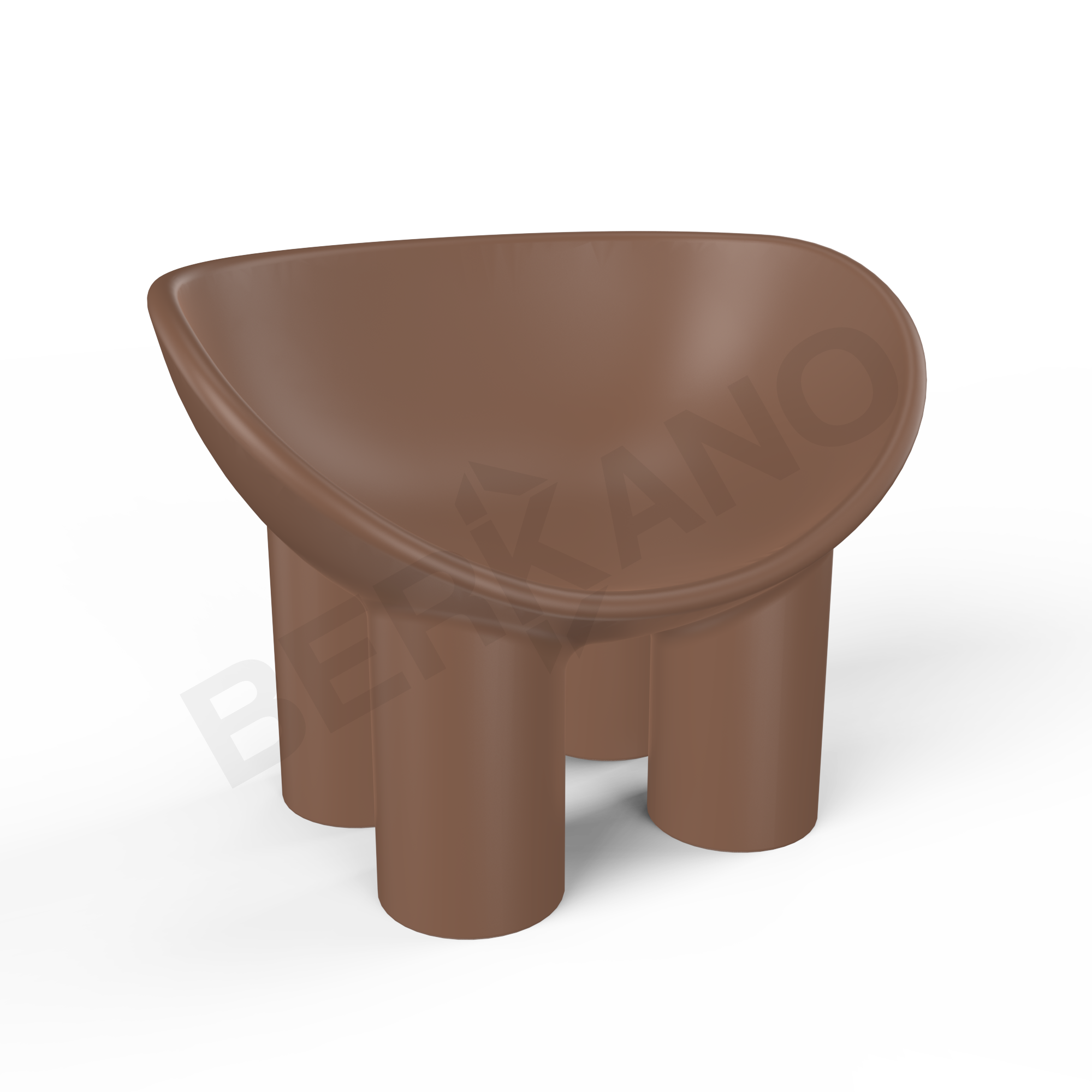 Кресло SLON коричневого цвета - фото 1