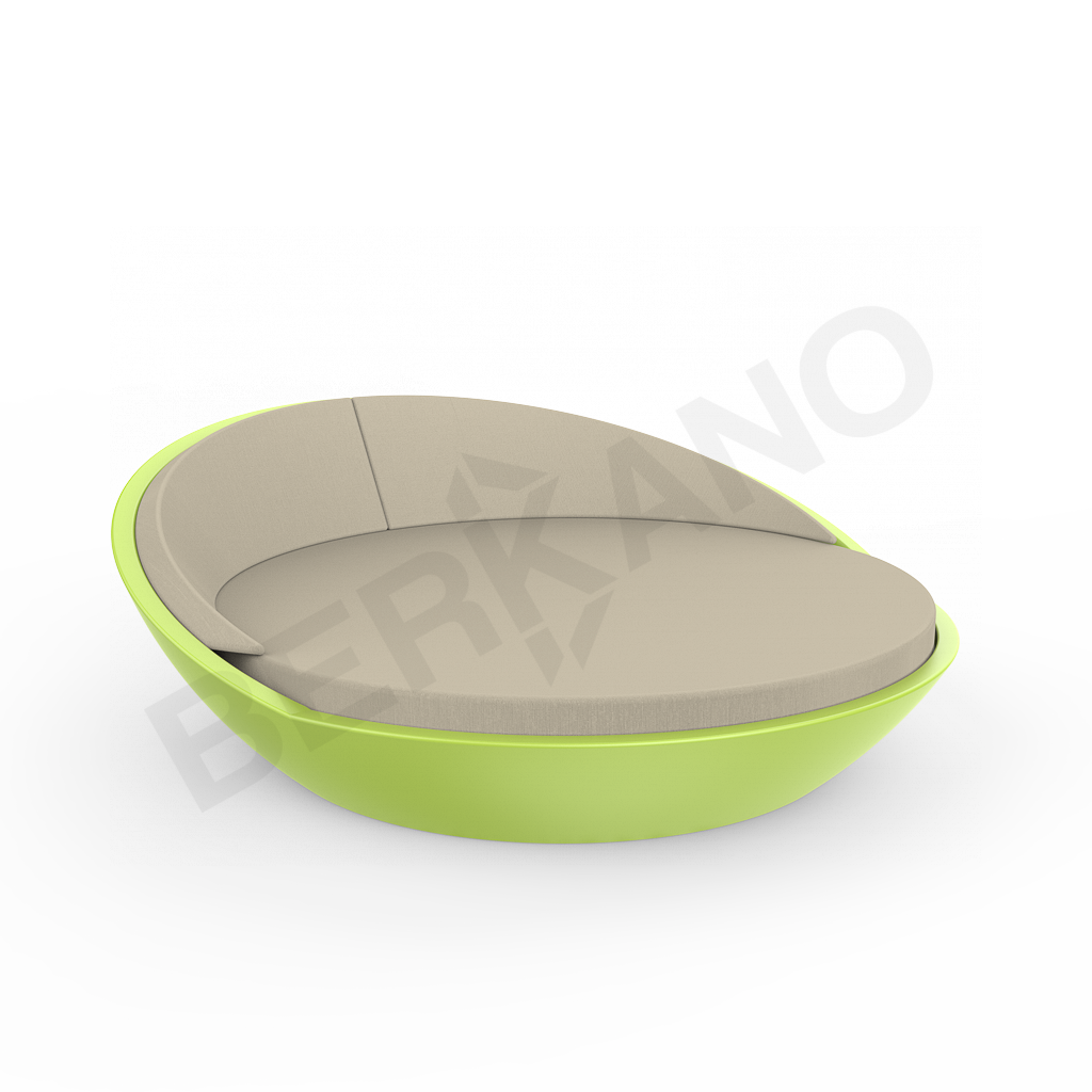 Шезлонг Riviera зеленого цвета / аксессуар бежевого цвета - фото 1