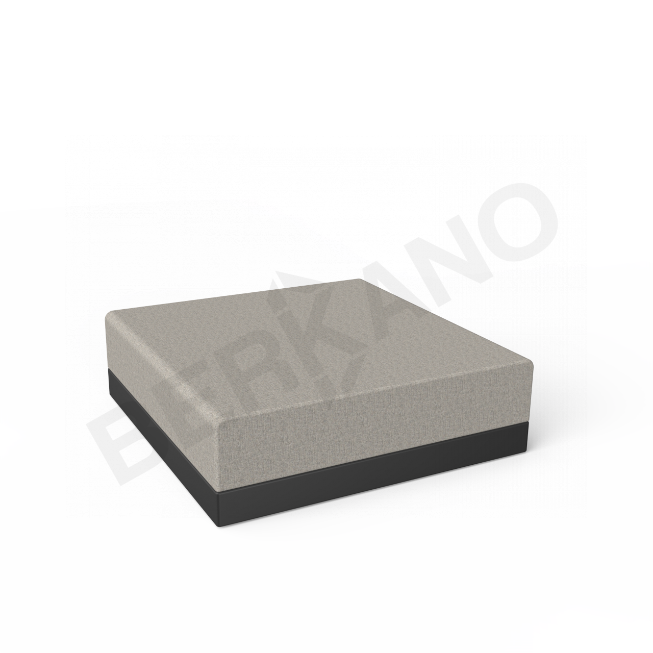 Пуф Quarter modular с подушками черного цвета / аксессуар Light grey - фото 1