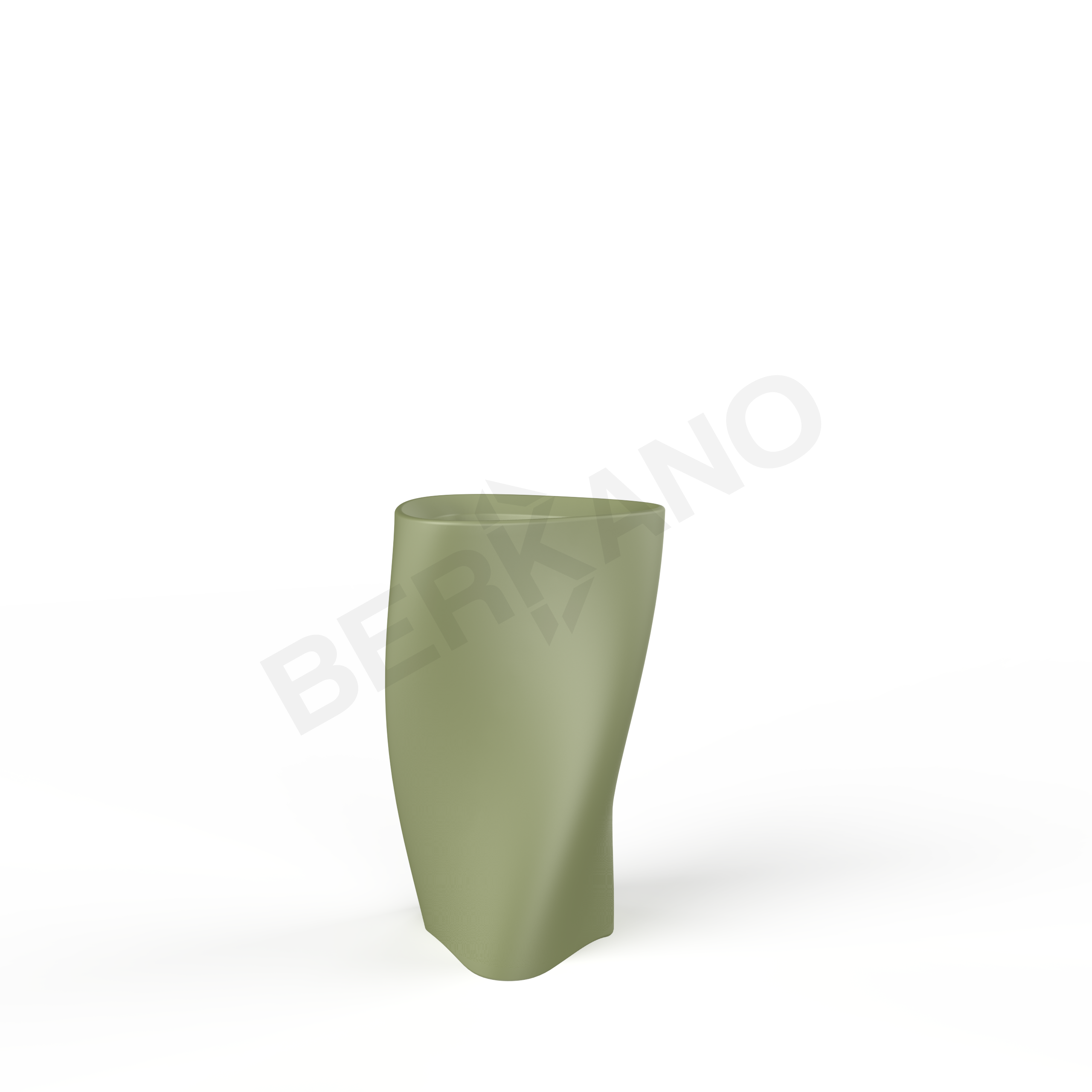 Кашпо Twist 68 темно-зеленого цвета - фото 1