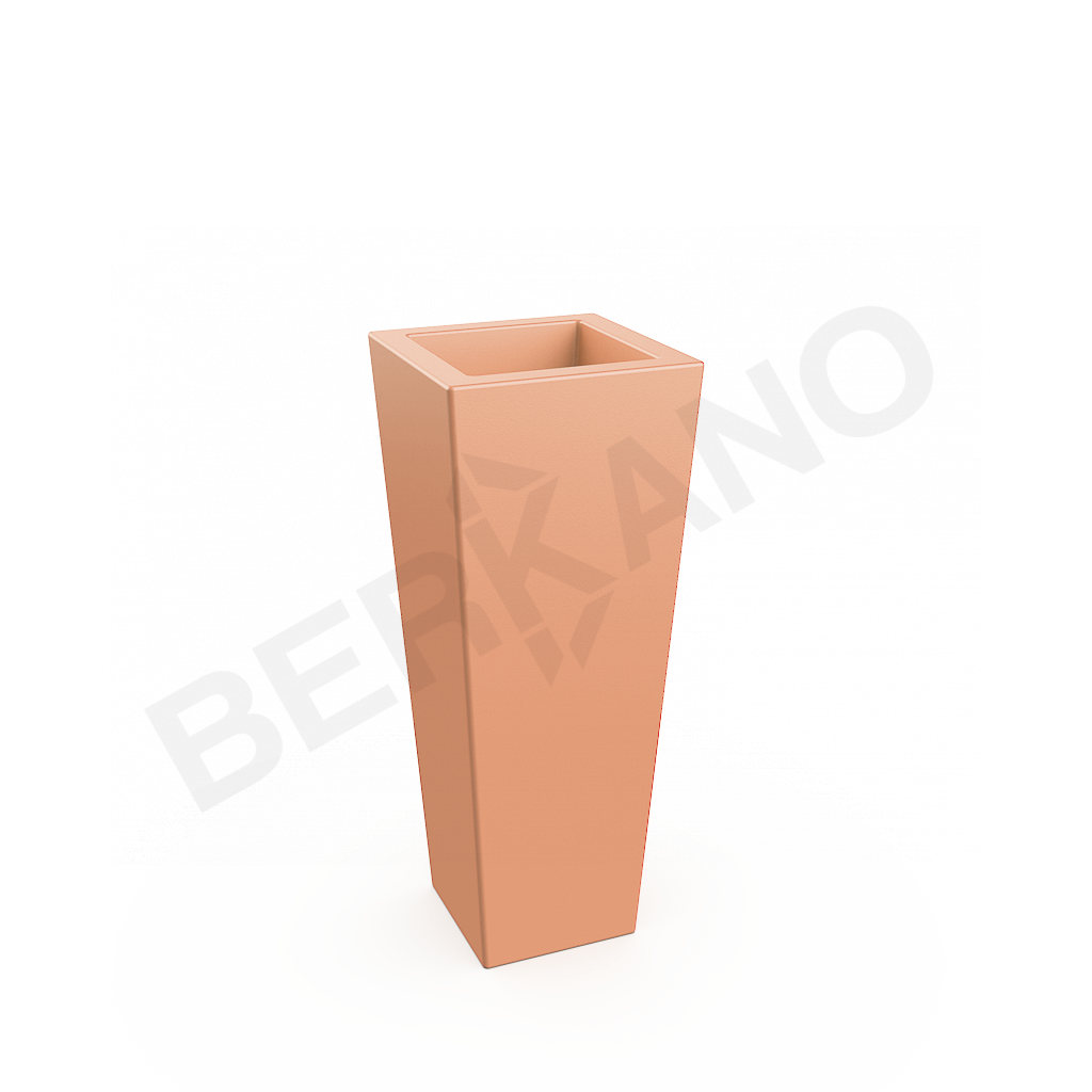 Кашпо Trapezio 100V DB терракотового цвета - фото 1