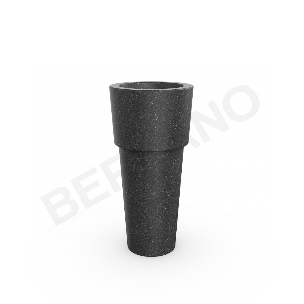 Кашпо Ray 100 цвета черный гранит - фото 1