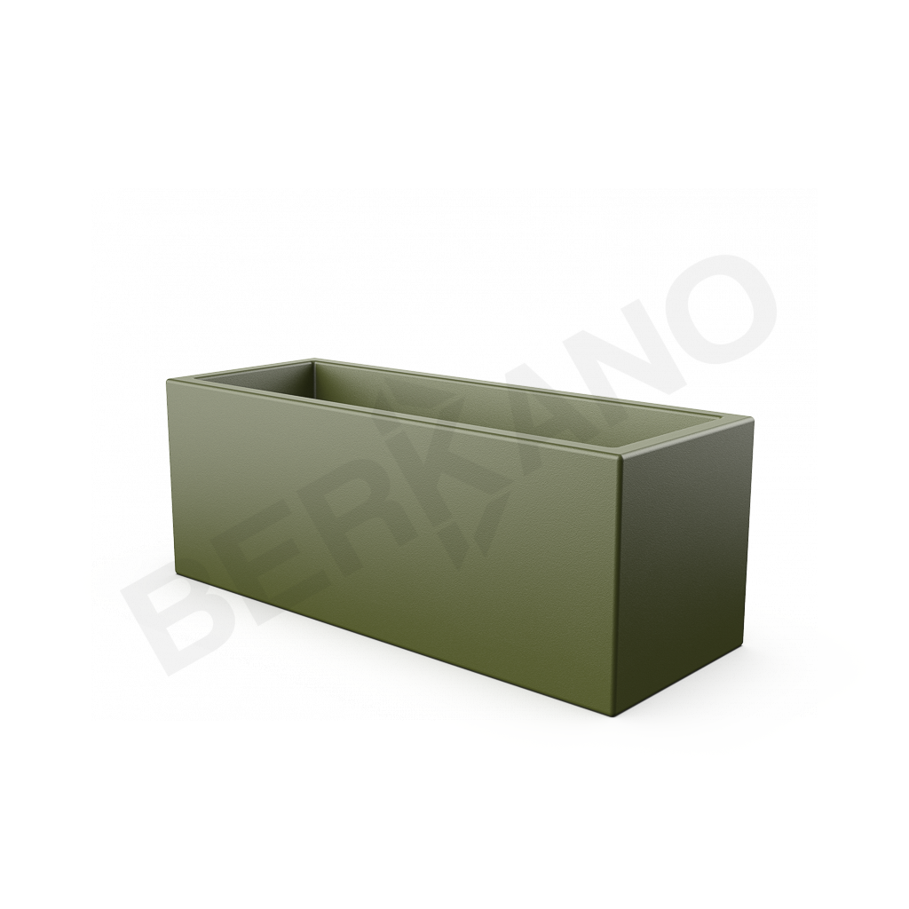 Кашпо Cubric 30*80 темно-зеленого цвета - фото 1