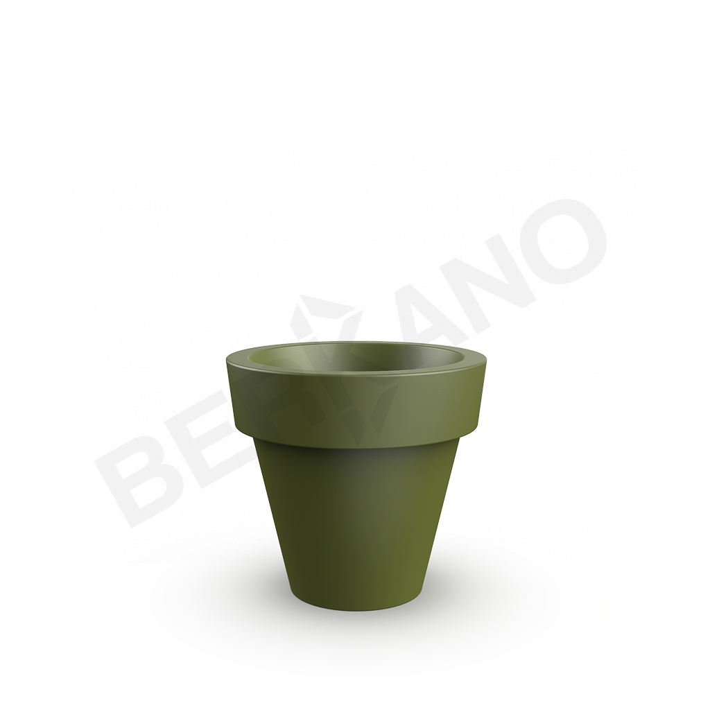Кашпо classic 75 темно-зеленого цвета - фото 1