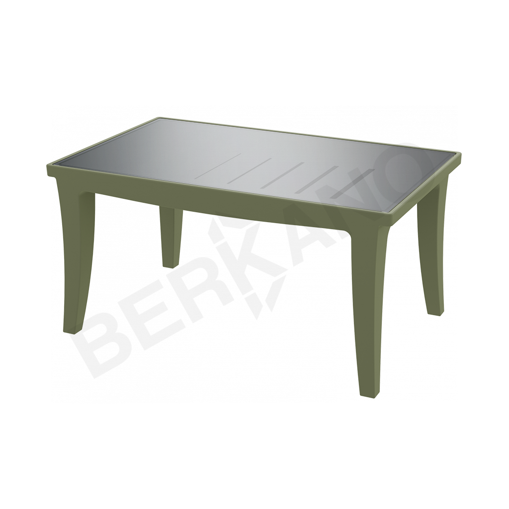 Стол Province со стеклом темно-зеленого цвета - фото 1