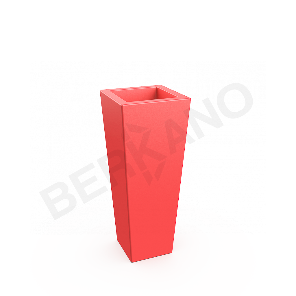 Кашпо Trapezio 100V DB красного цвета - фото 1