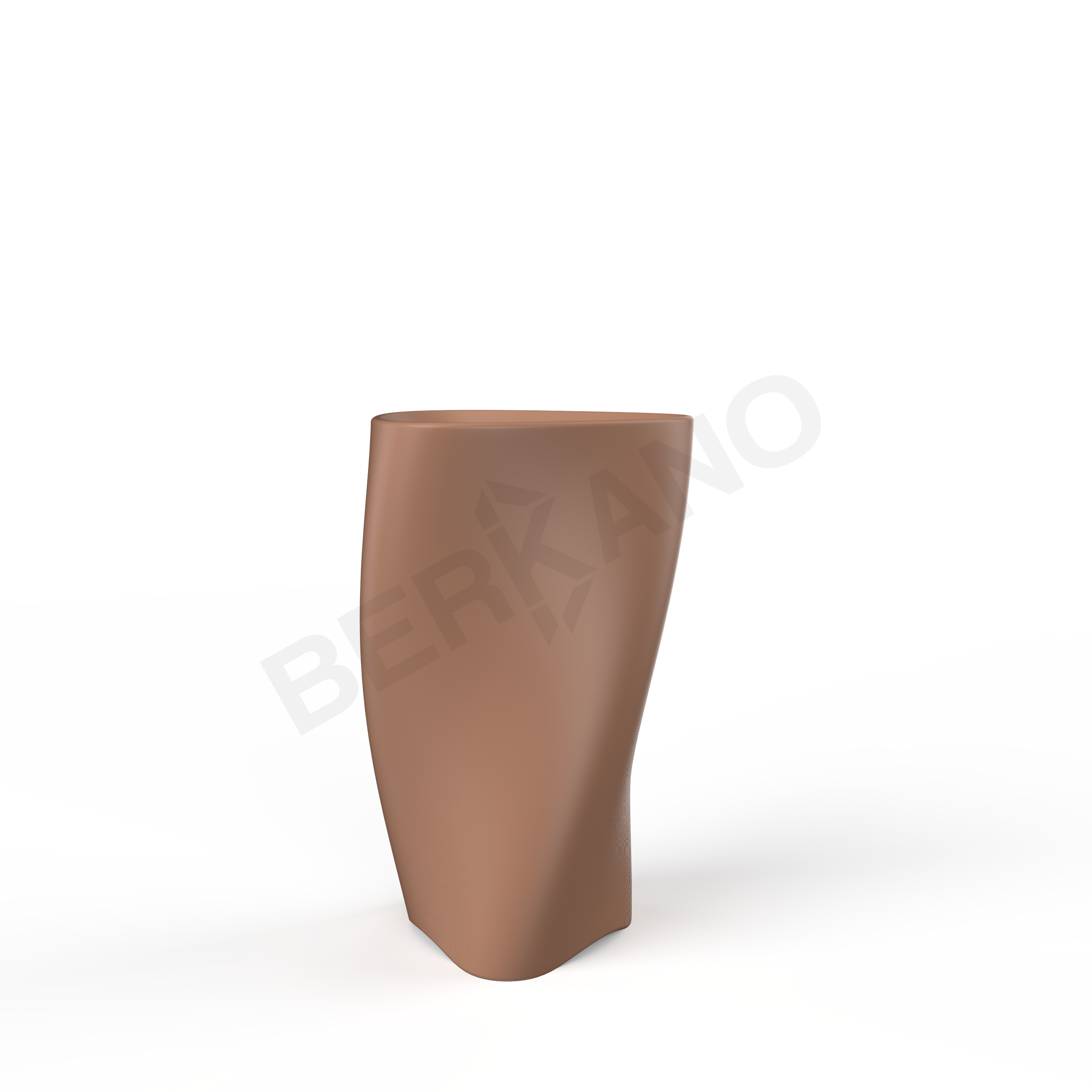 Кашпо Twist 90 коричневого цвета - фото 1