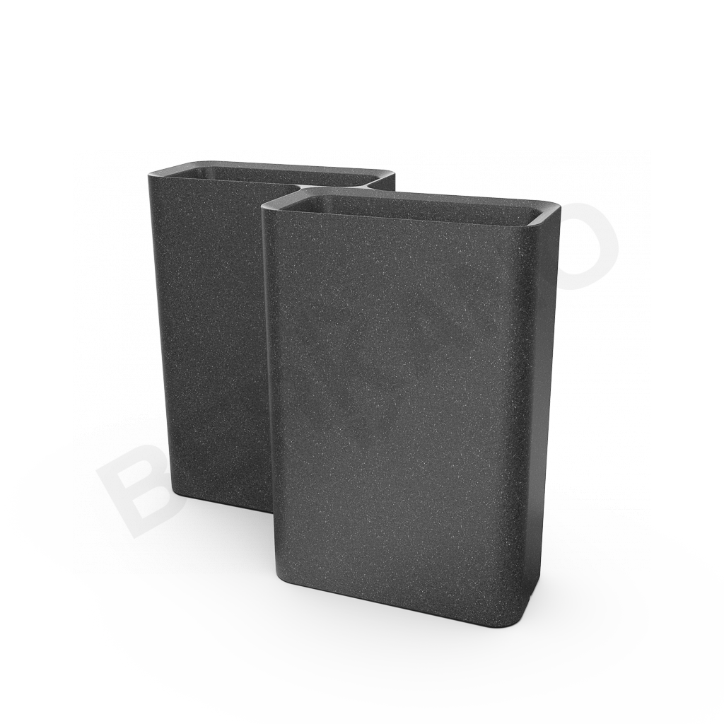 Кашпо Vittorio 80 D цвета черный гранит - фото 1