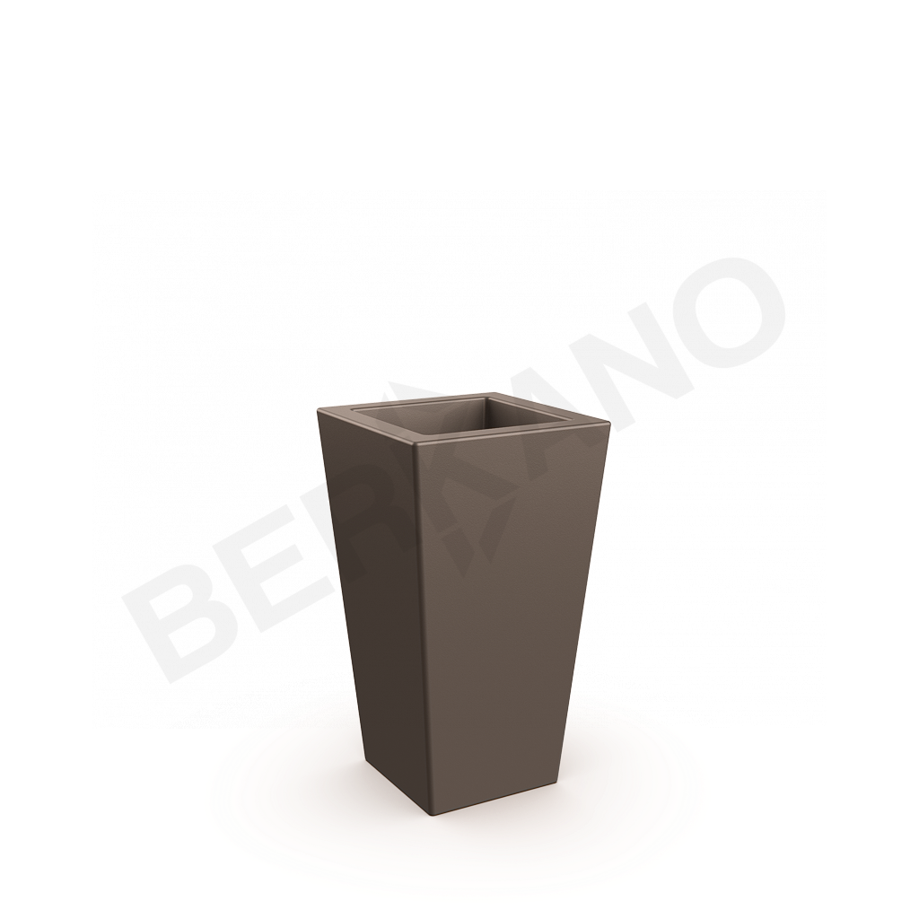 Кашпо Trapezio 70V DB кофейного цвета - фото 1