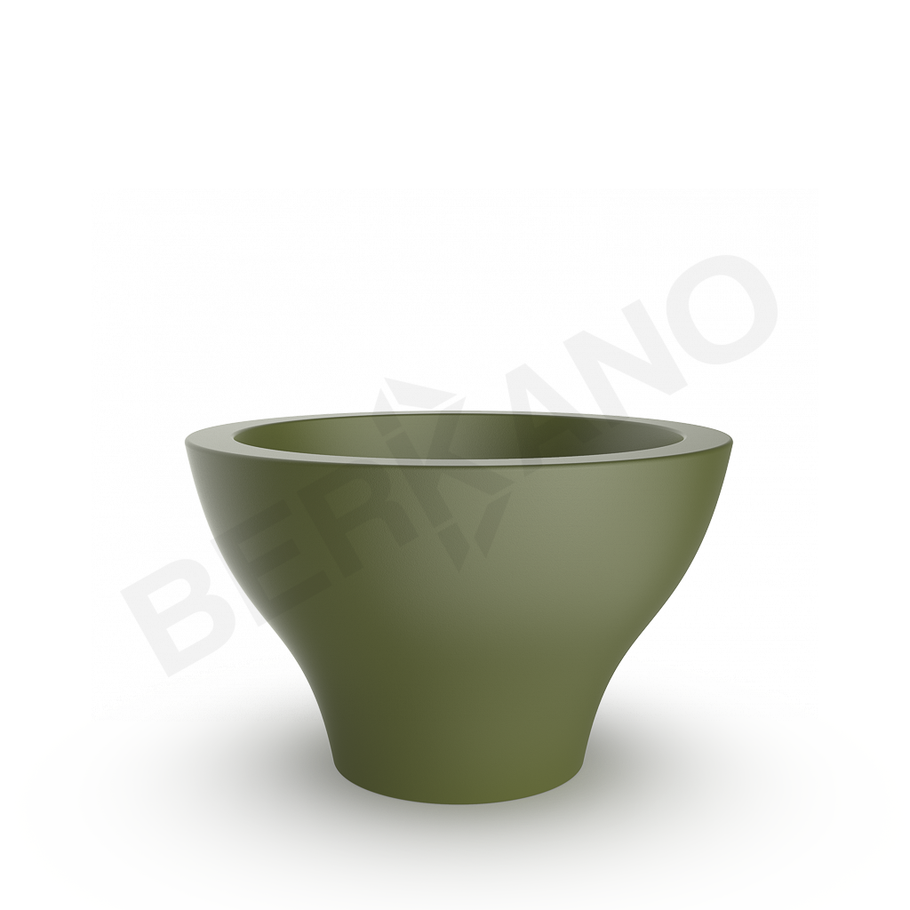 Кашпо Vetro 50 темно-зеленого цвета - фото 1