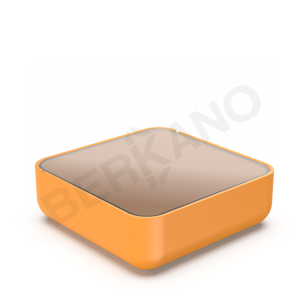 Стол Grace с стеклом оранжевого цвета - фото 1