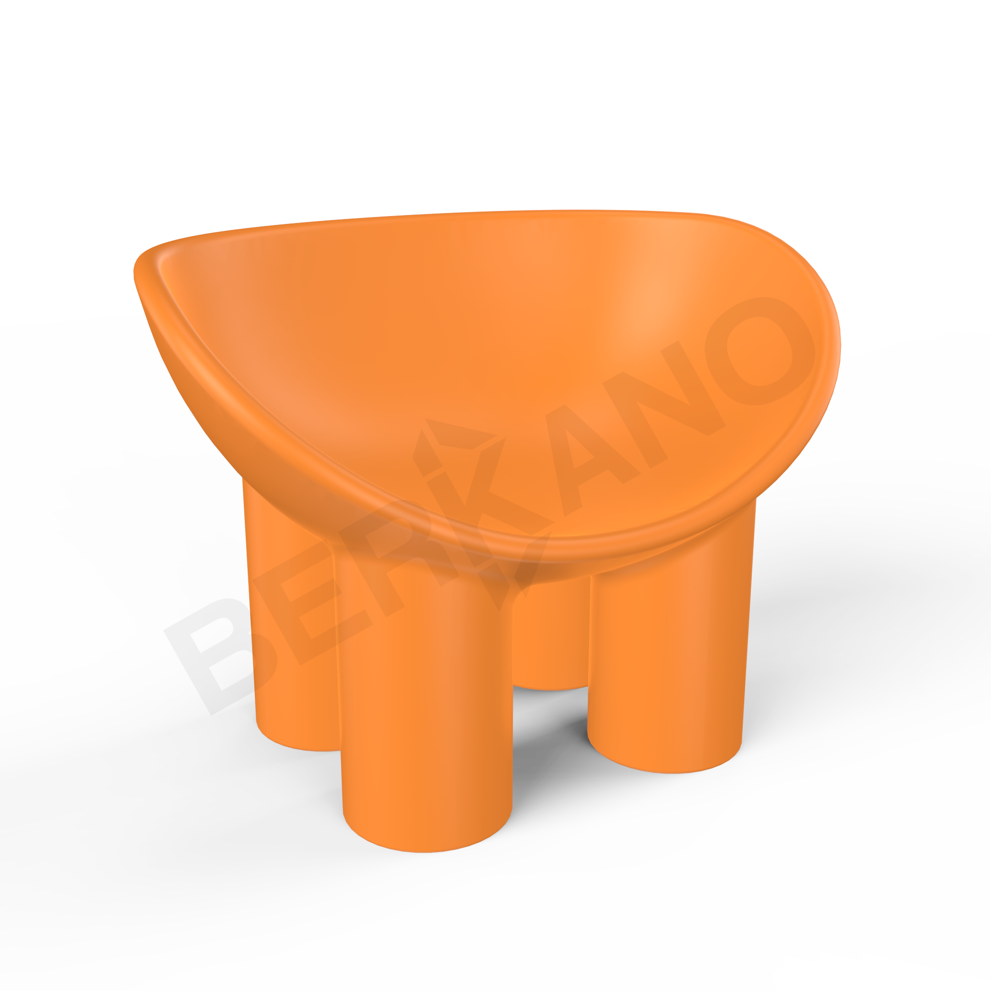 Кресло SLON оранжевого цвета - фото 1