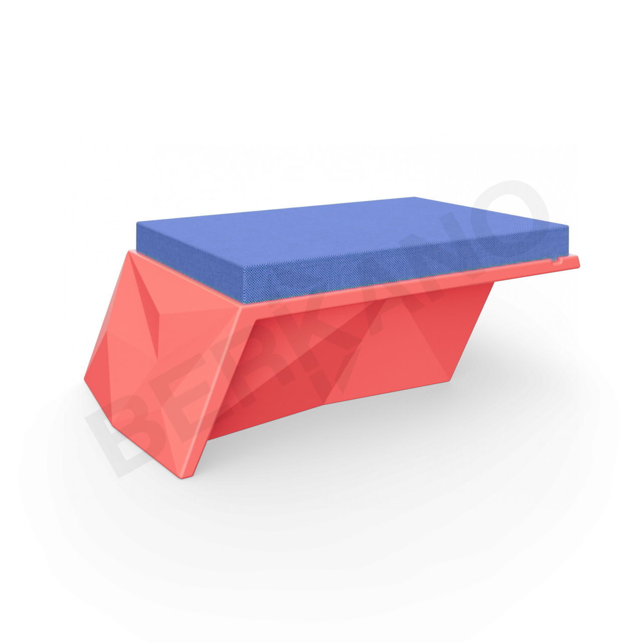 Угловой модуль Quaro с подушками красного цвета / аксессуар темно-синего цвета - фото 1