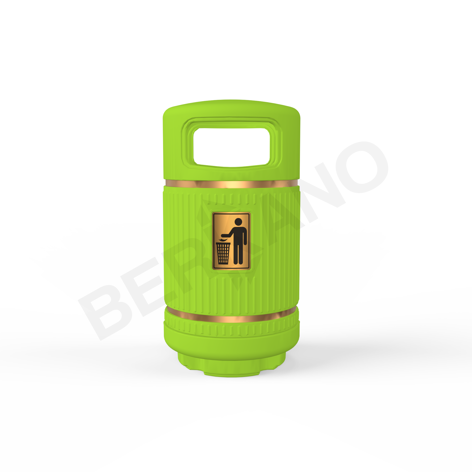 Урна круглая BERKANO зеленого цвета - фото 1