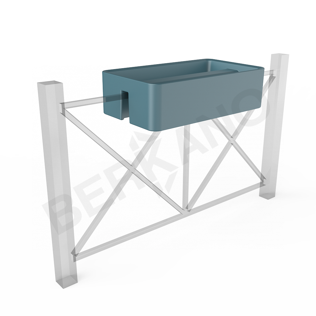 Кашпо Vittorio Fence 28 DB бирюзового цвета - фото 1