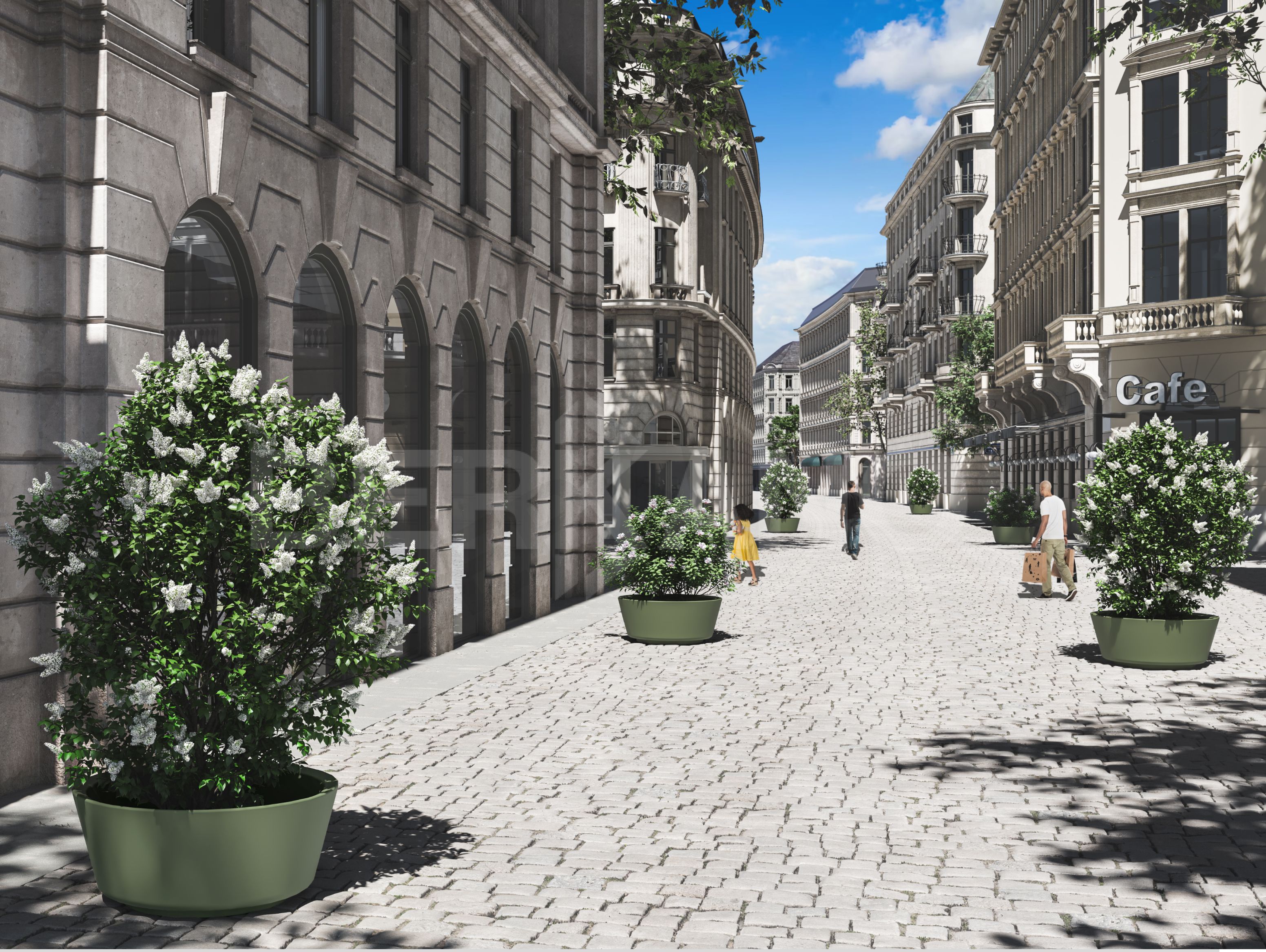 Кашпо Pion 55 синего цвета - фото 2