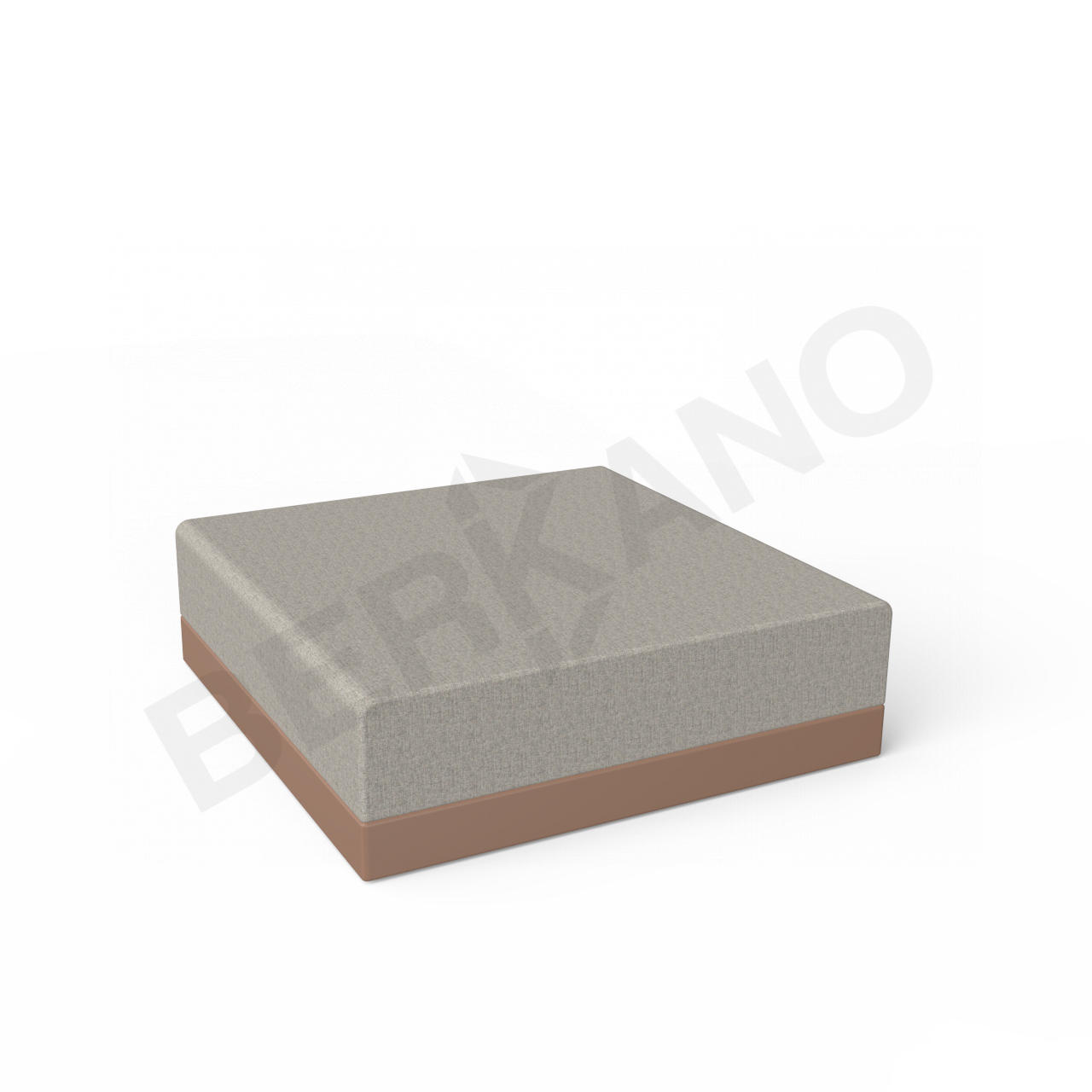 Пуф Quarter modular с подушками коричневого цвета / аксессуар Light grey - фото 1