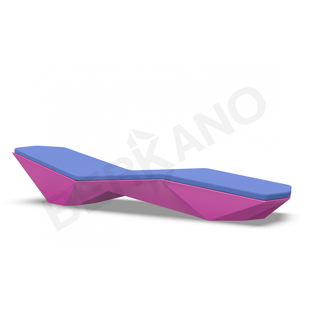 Шезлонг Quaro с подушками фиолетового цвета / аксессуар темно-синего цвета - фото 1