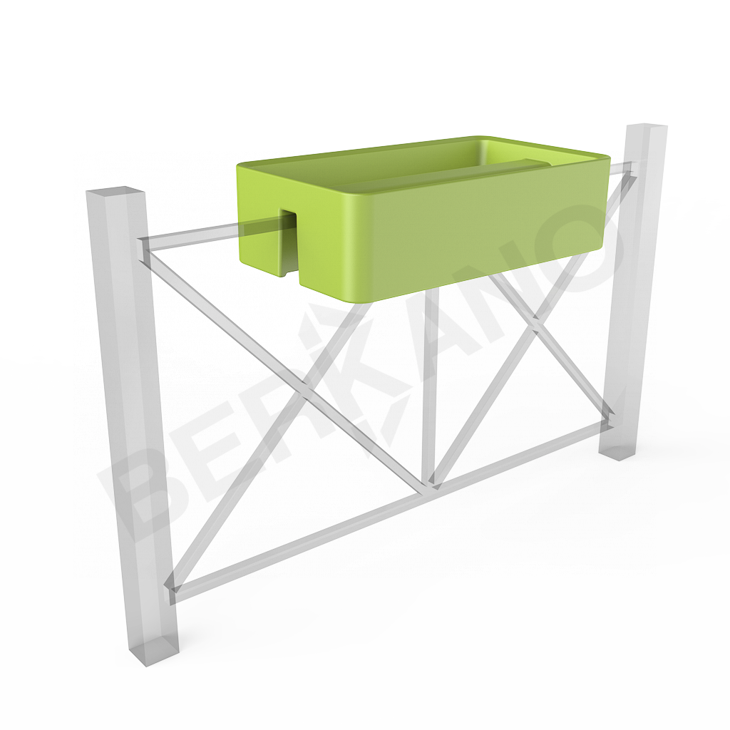 Кашпо Vittorio Fence 28 DB зеленого цвета - фото 1