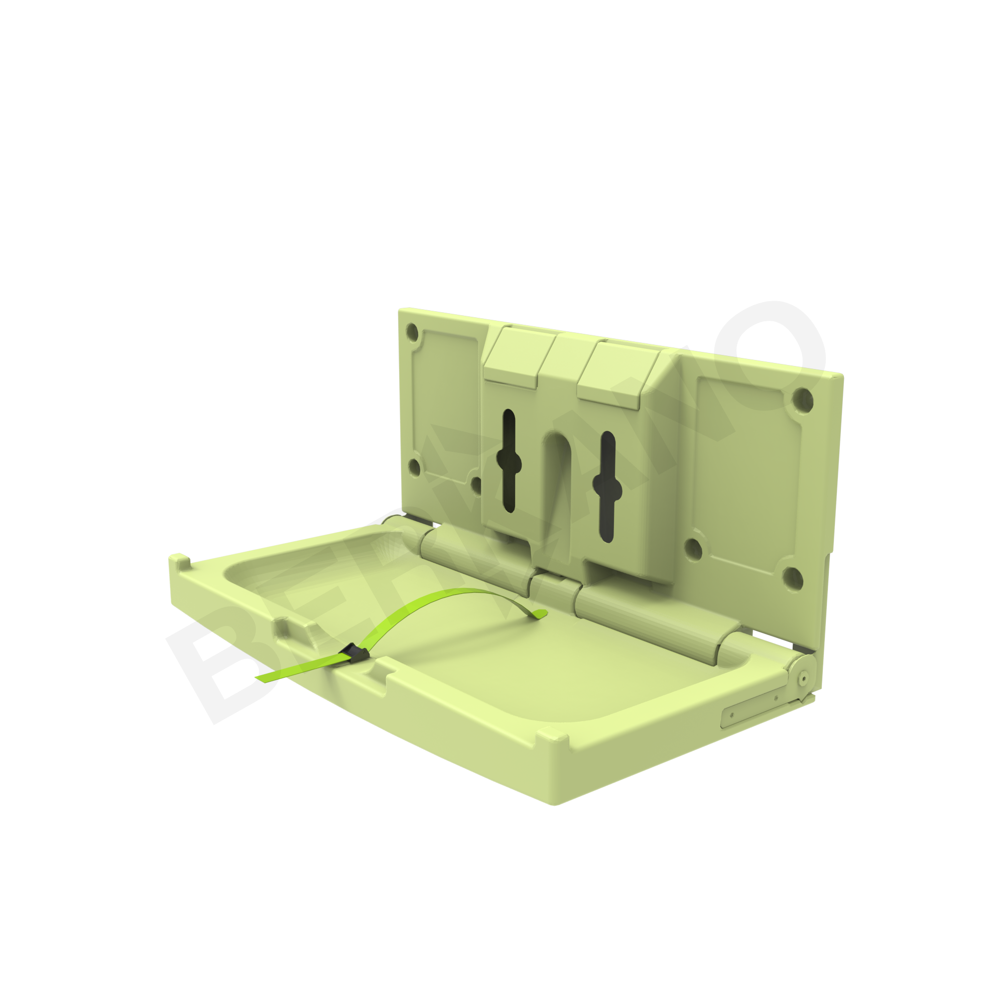 Пеленальный столик горизонтальный BERKANO Kids зеленого цвета - фото 1