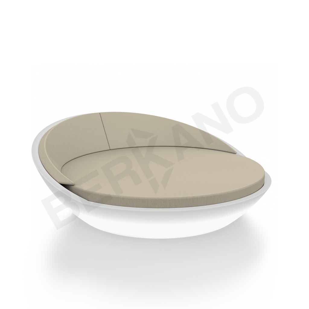 Светящийся шезлонг Riviera белого цвета  / аксессуар бежевого цвета - фото 1