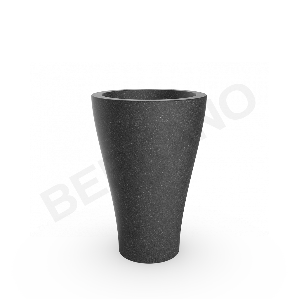 Кашпо Vetro 80 DB цвета черный гранит - фото 1