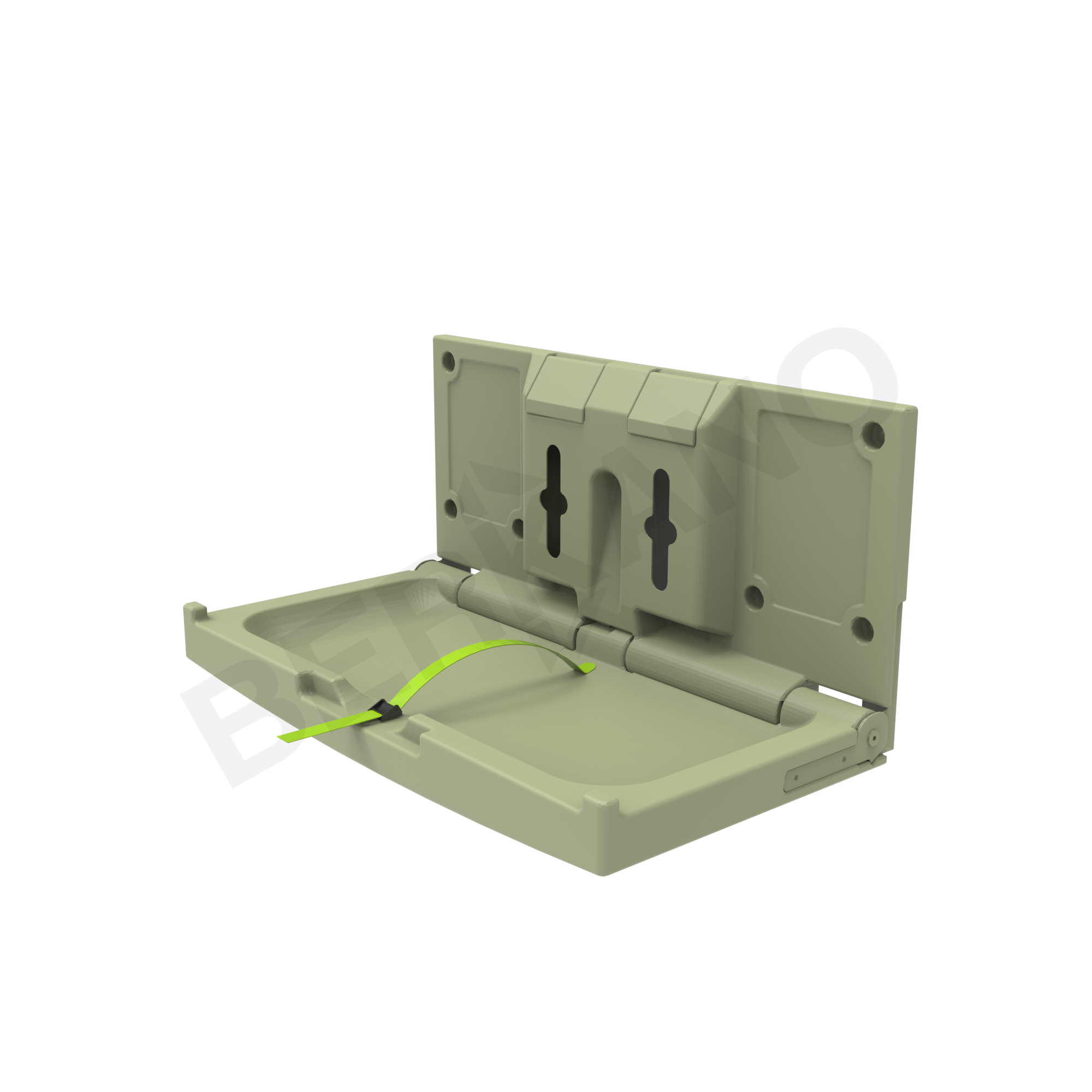 Пеленальный столик горизонтальный BERKANO Kids темно-зеленого цвета - фото 1