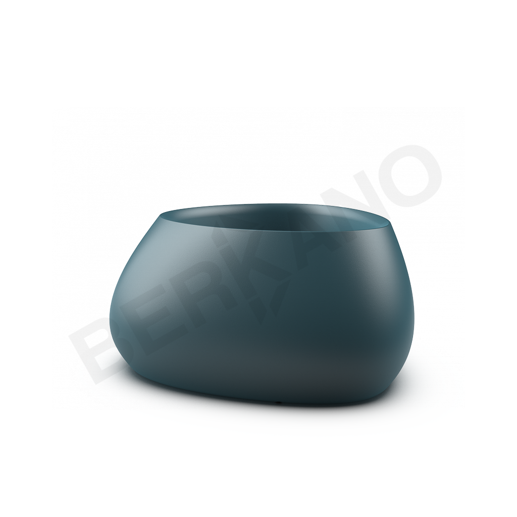 Кашпо Bend 60 бирюзового цвета - фото 1