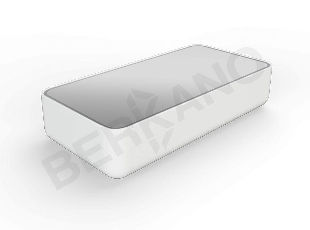 Стол Grace средний со стеклом белого цвета