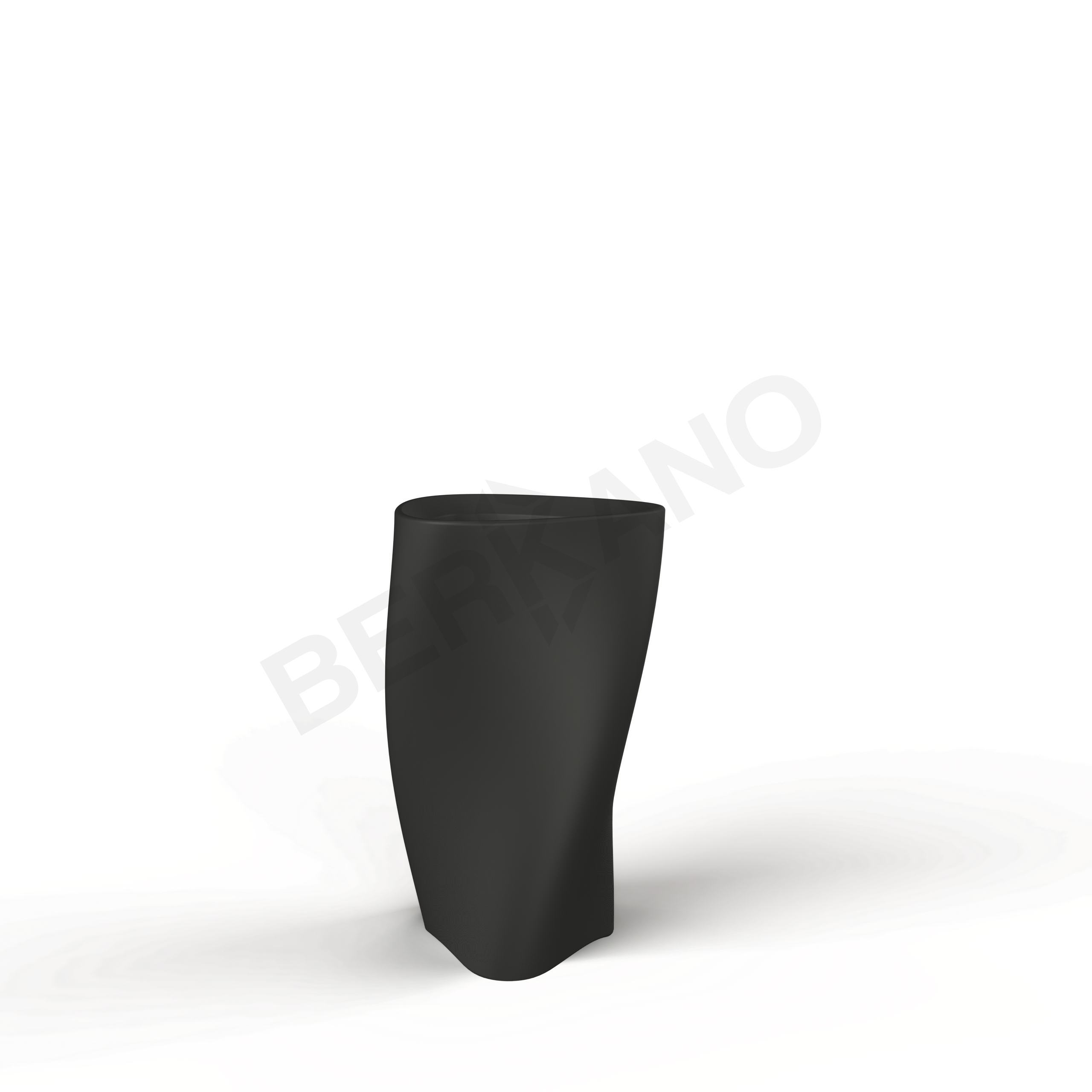 Кашпо Twist 68 черного цвета - фото 1