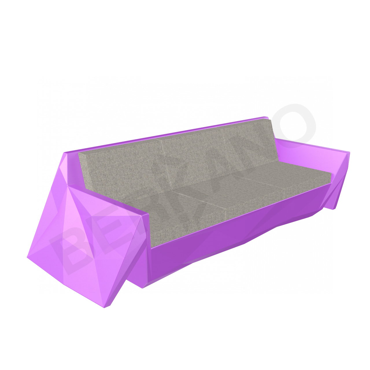 Диван Quaro с подушками сиреневого цвета / аксессуар Light grey - фото 1