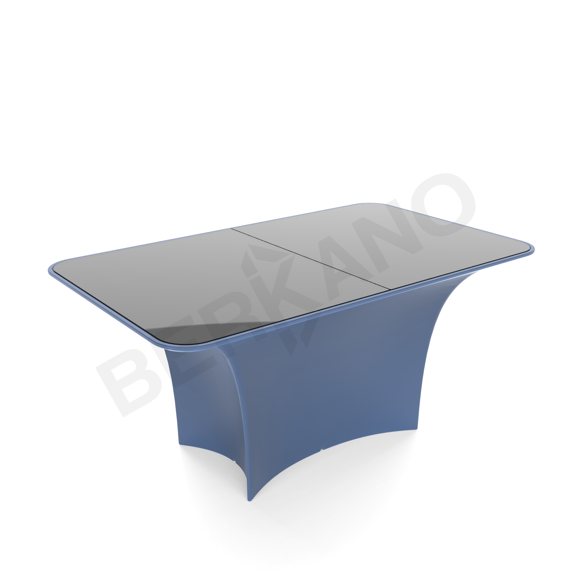 Стол Oasis со стеклом синего цвета - фото 1