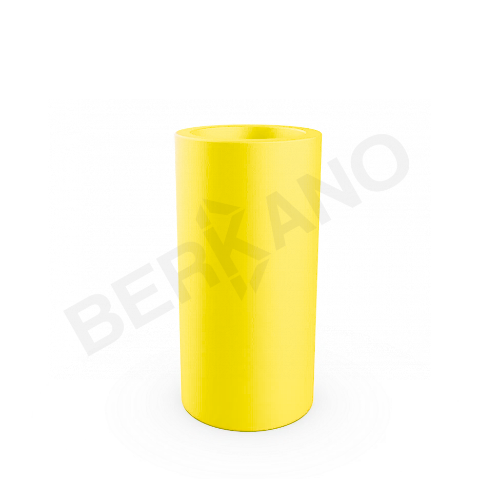 Кашпо Cilindro 80 DB желтого цвета - фото 1
