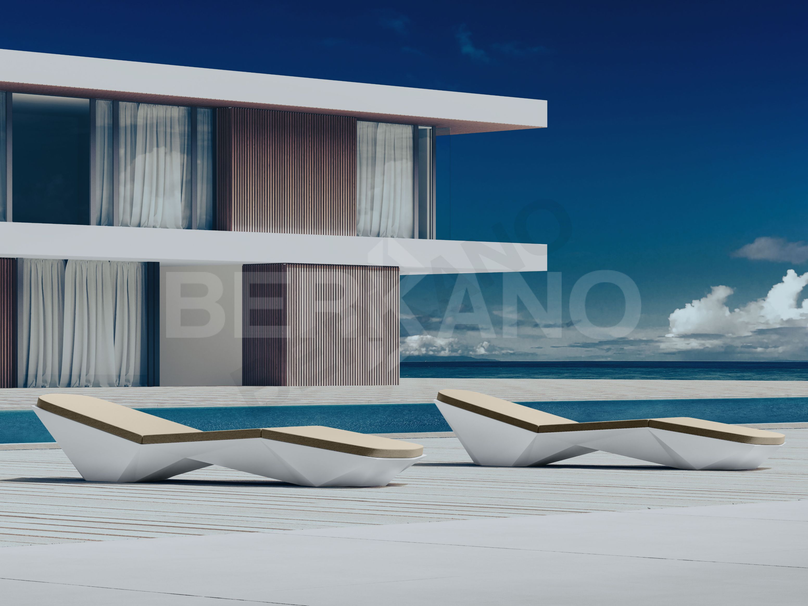 Кресло Quaro с подушками оранжевого цвета / аксессуар Light grey - фото 4