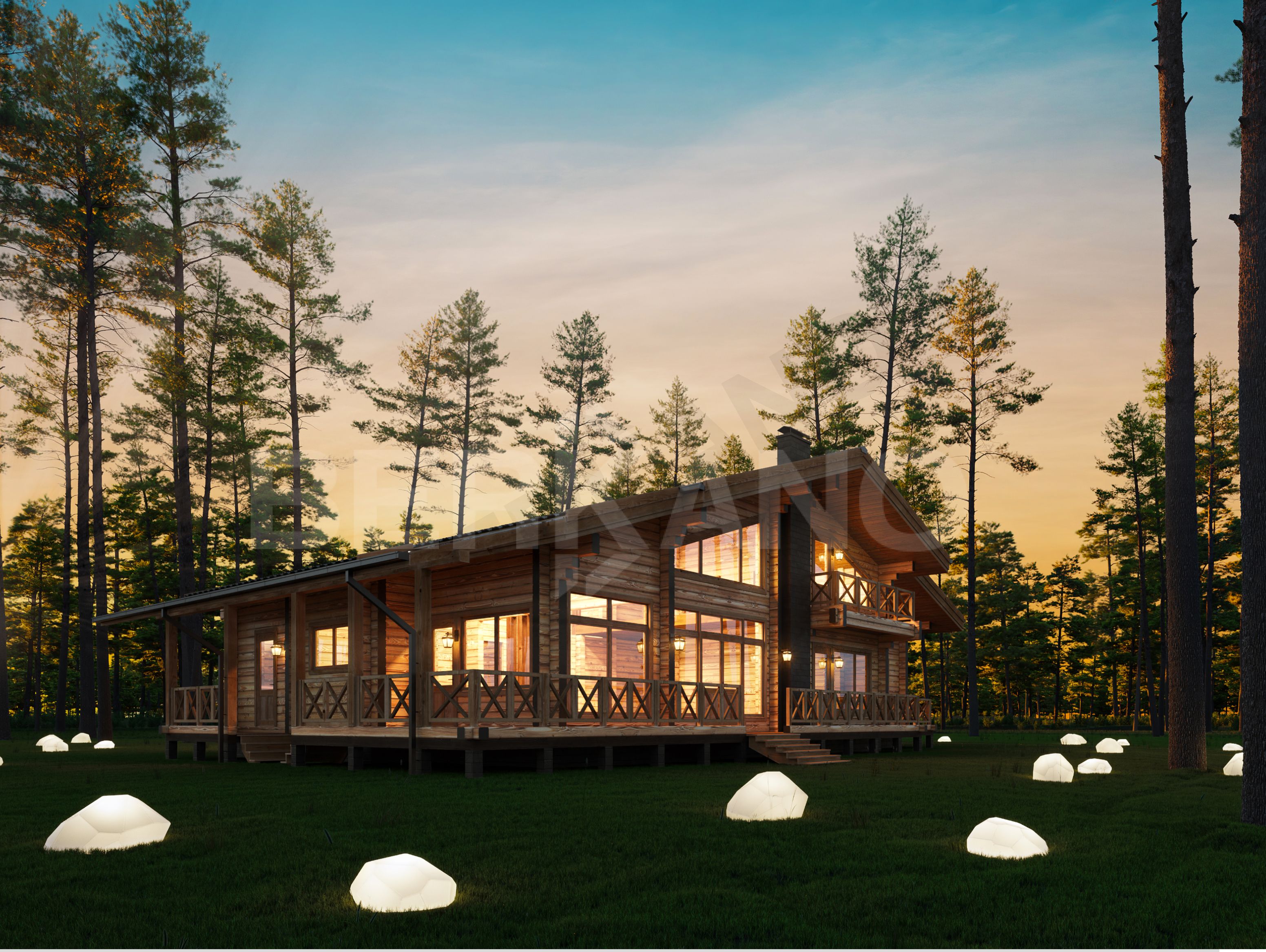 Светильник Polystone 45 бирюзового цвета - фото 2