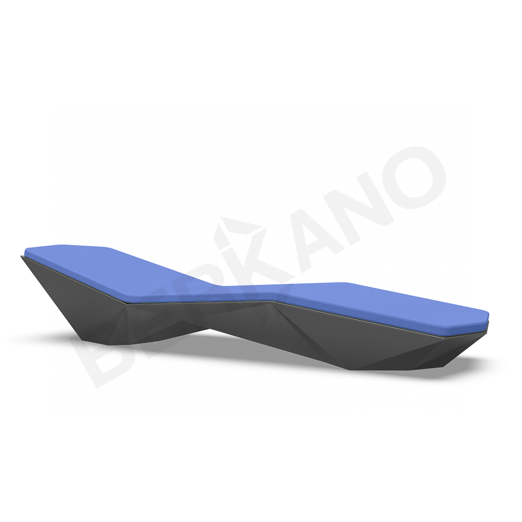 Шезлонг Quaro с подушками черного цвета / аксессуар темно-синего цвета - фото 1