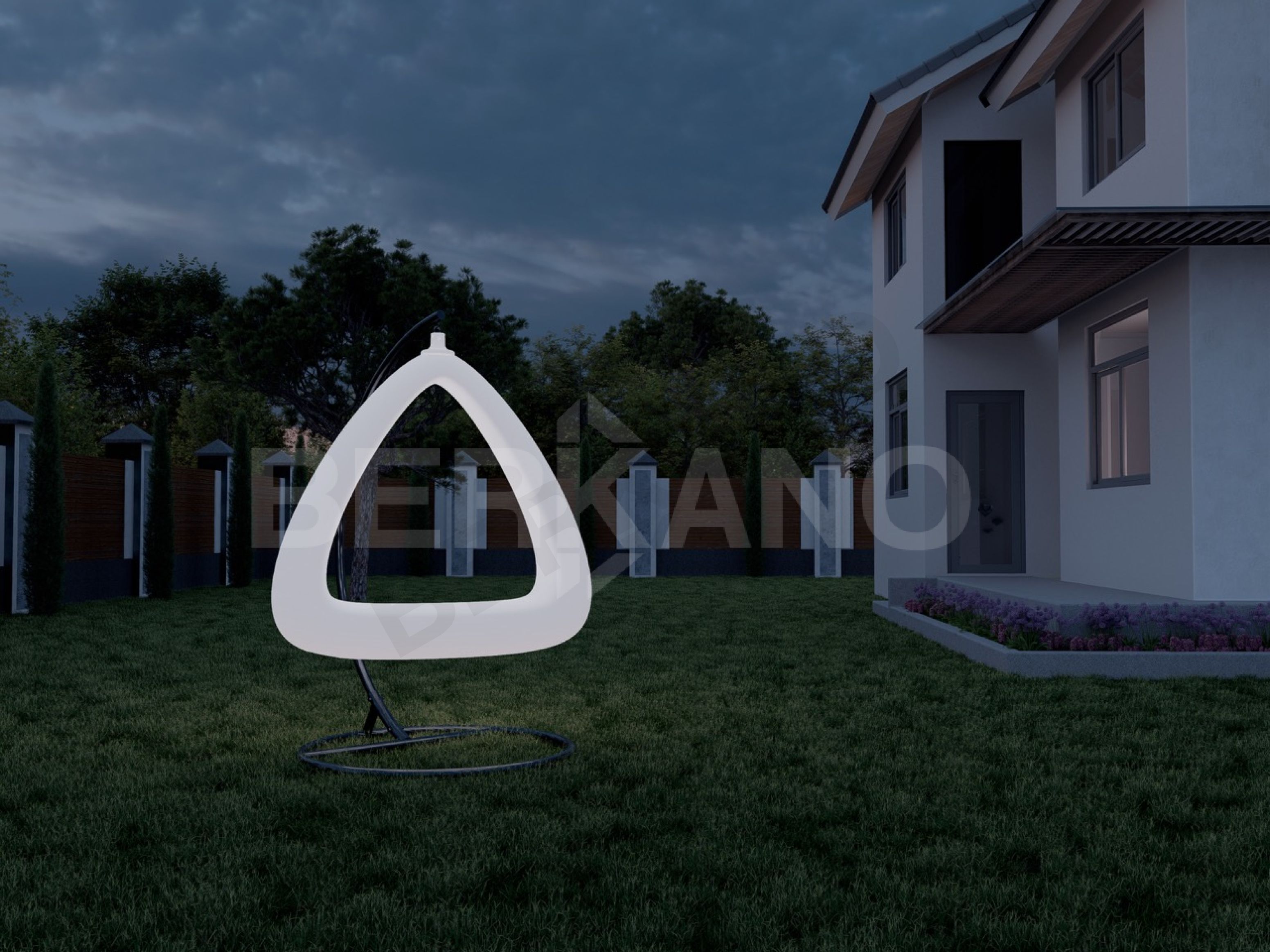 Арт-объект Moon Triangle бирюзового цвета - фото 5