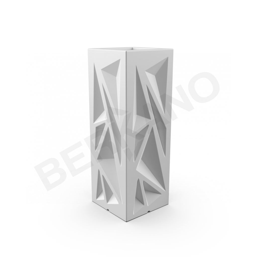 Кашпо Icelandic Vertical DB белого цвета