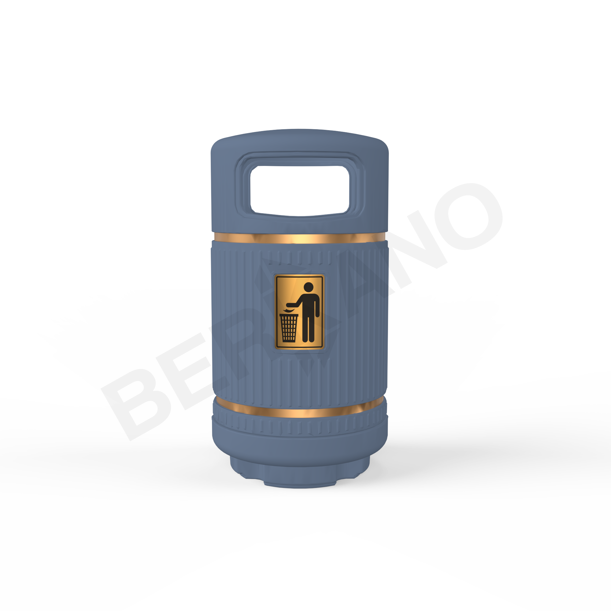 Урна круглая BERKANO синего цвета - фото 1