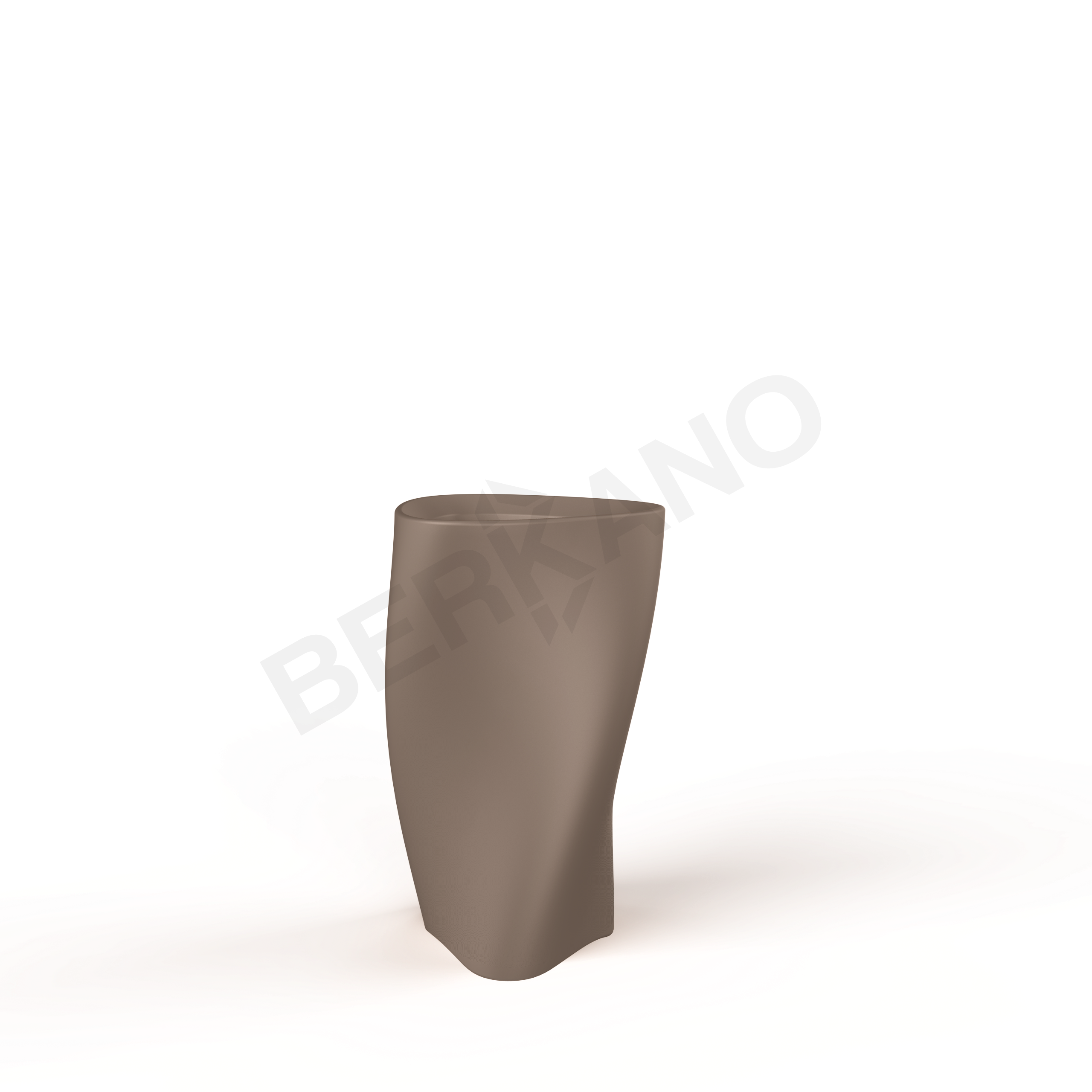 Кашпо Twist 68 DB кофейного цвета - фото 1