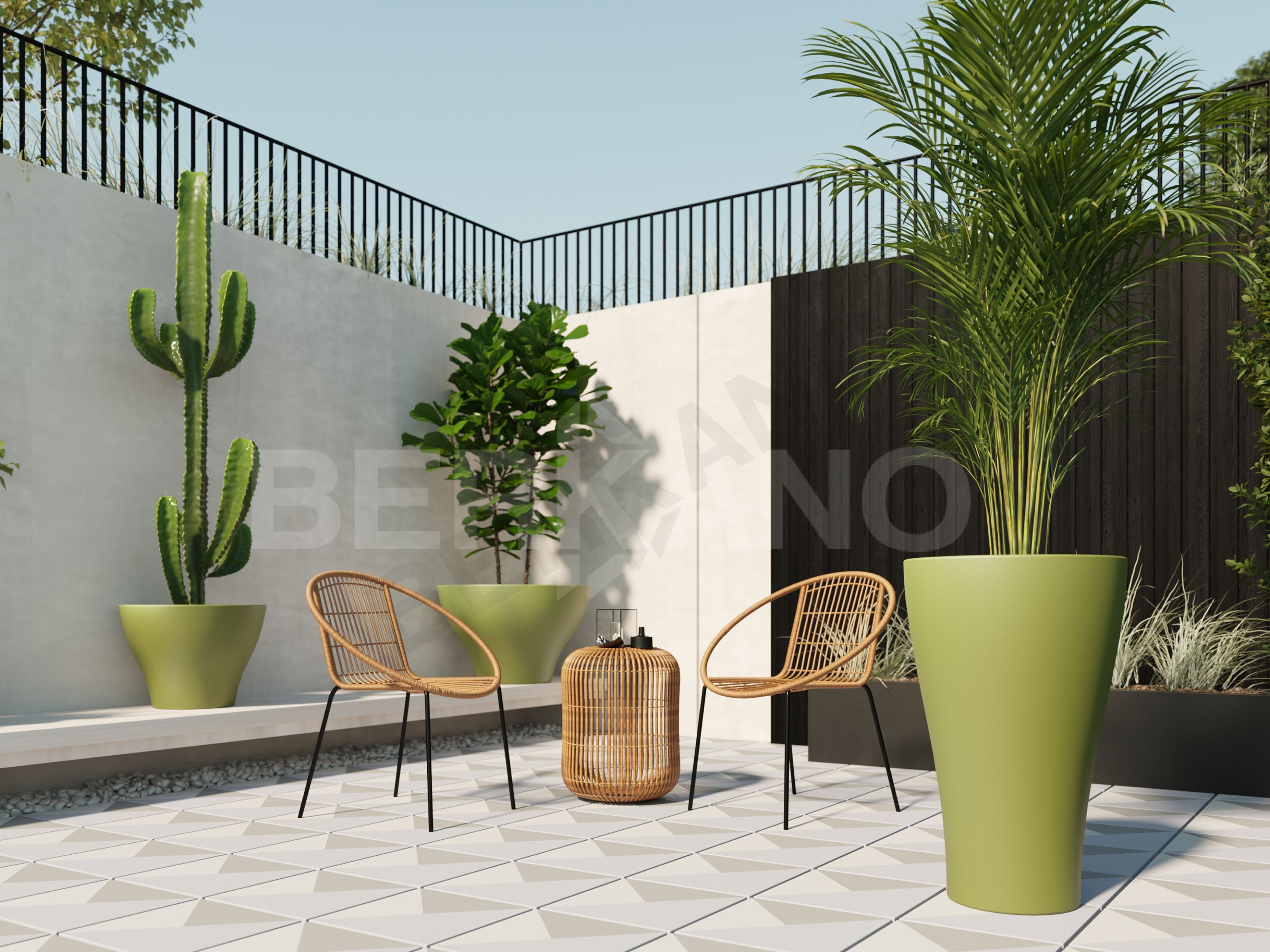 Кашпо Vetro 40 DB терракотового цвета - фото 3