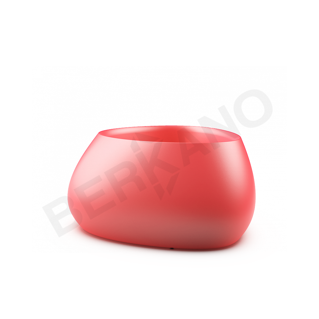 Кашпо Bend 60 красного цвета - фото 1