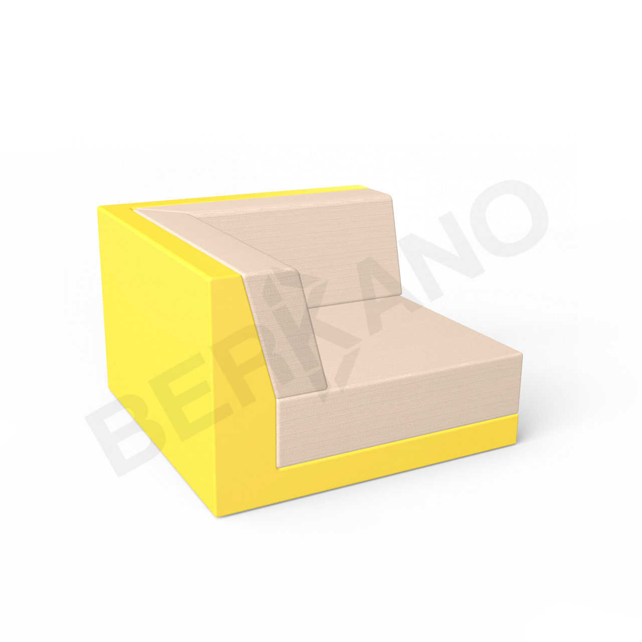 Угловой модуль Quarter modular с подушками желтого цвета / аксессуар Milk - фото 1