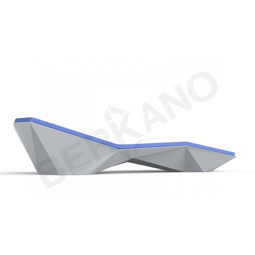 Шезлонг Quaro с подушками серого цвета / аксессуар темно-синего цвета - фото 2