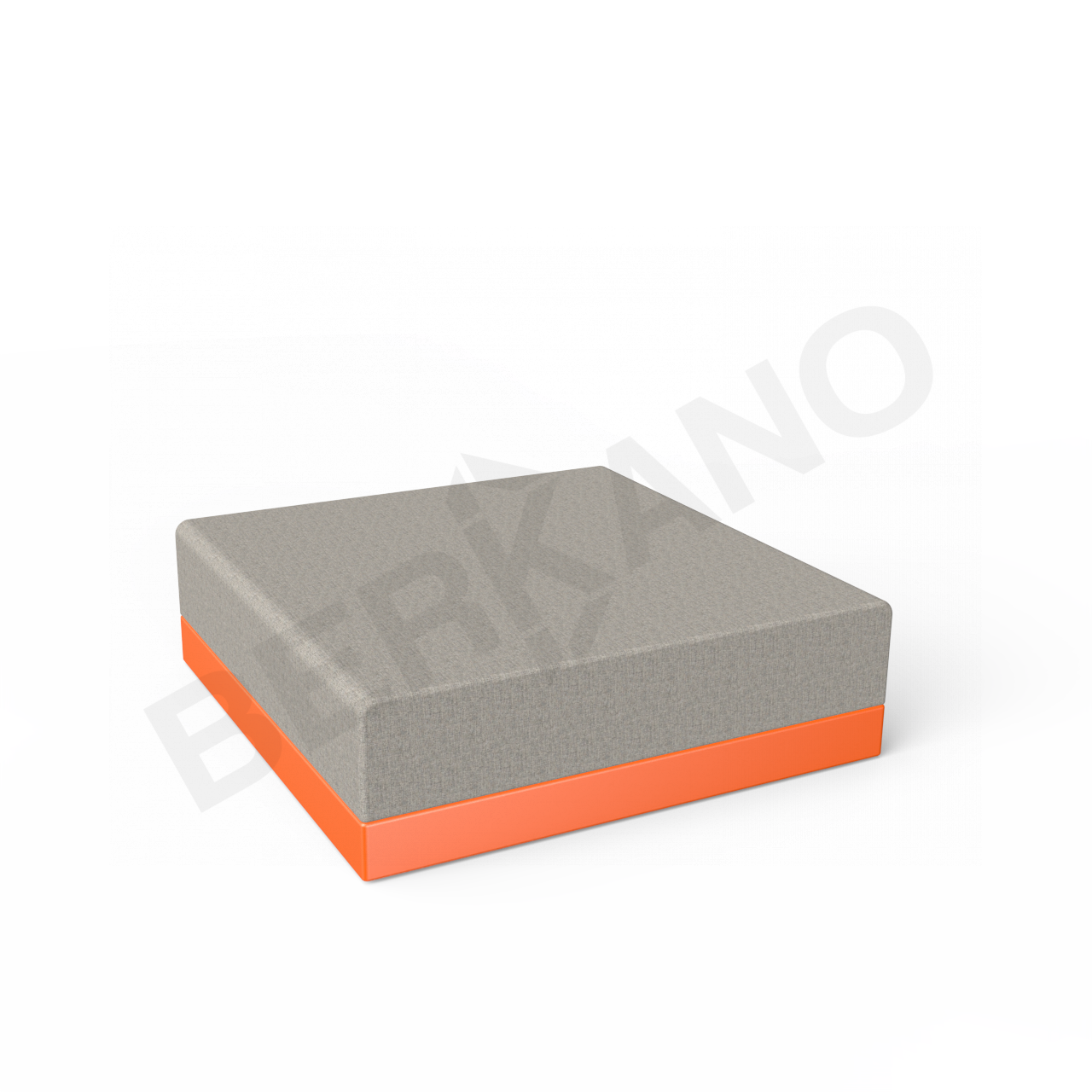 Пуф Quarter modular с подушками оранжевого цвета / аксессуар Light grey - фото 1