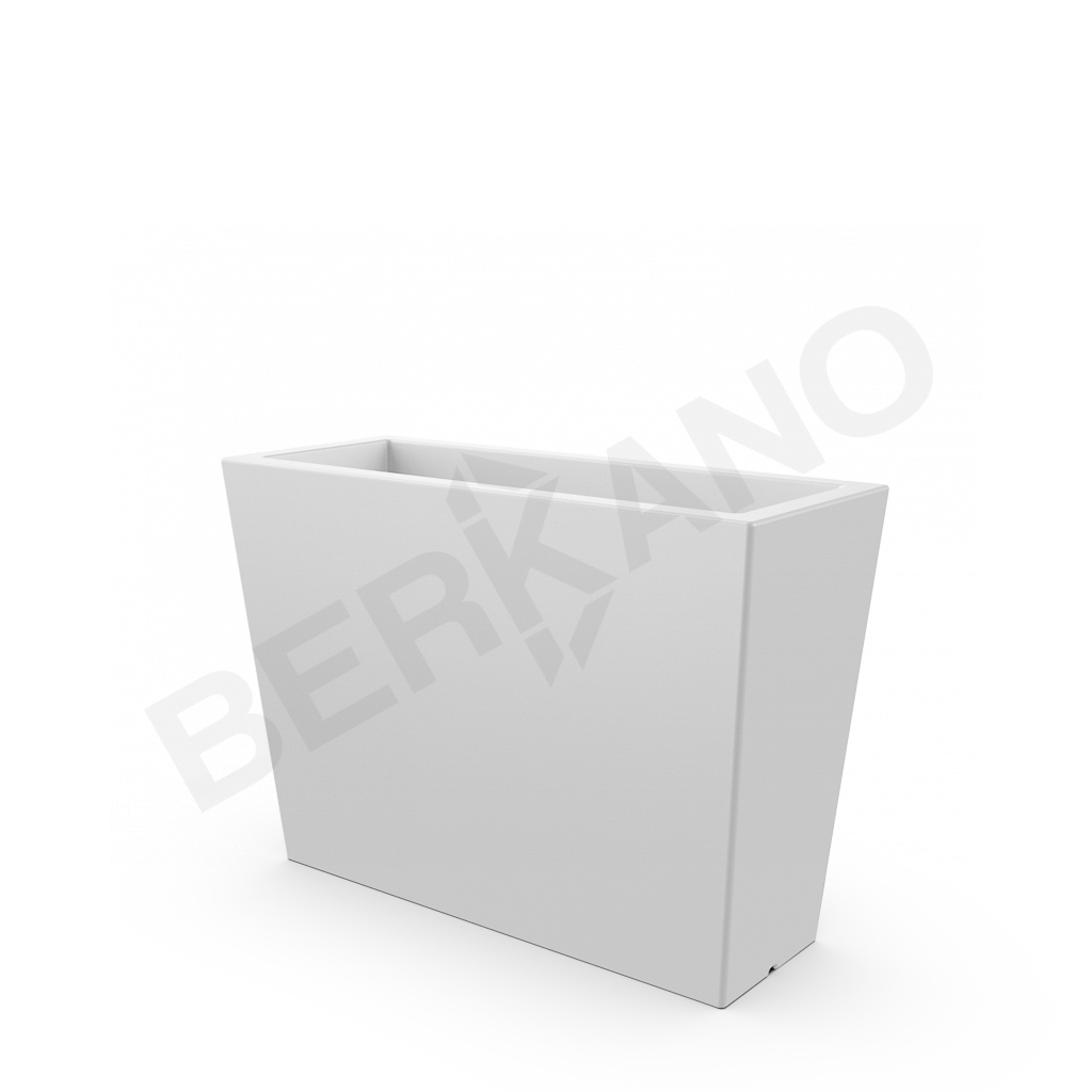 Светящееся кашпо Trapezio 70H DB белого цвета