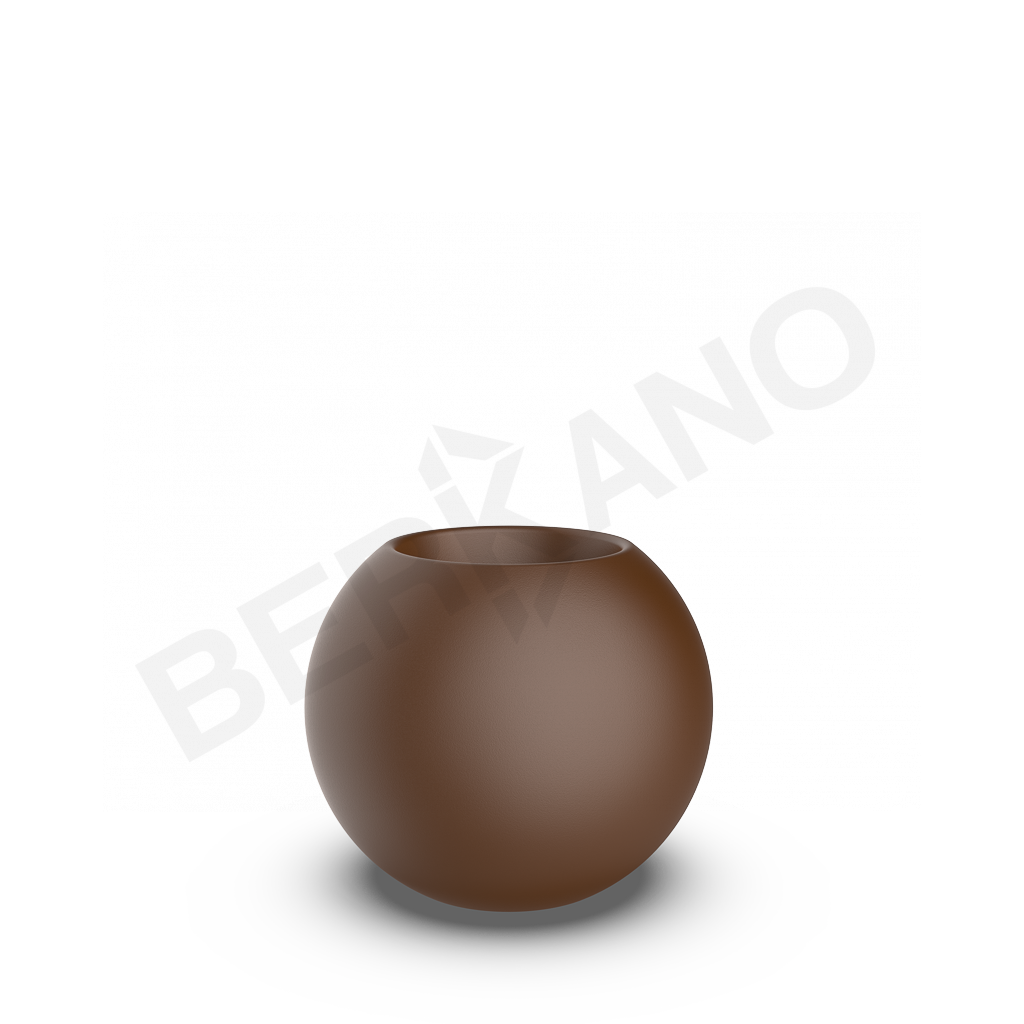 Кашпо Terra 50 коричневого цвета - фото 1