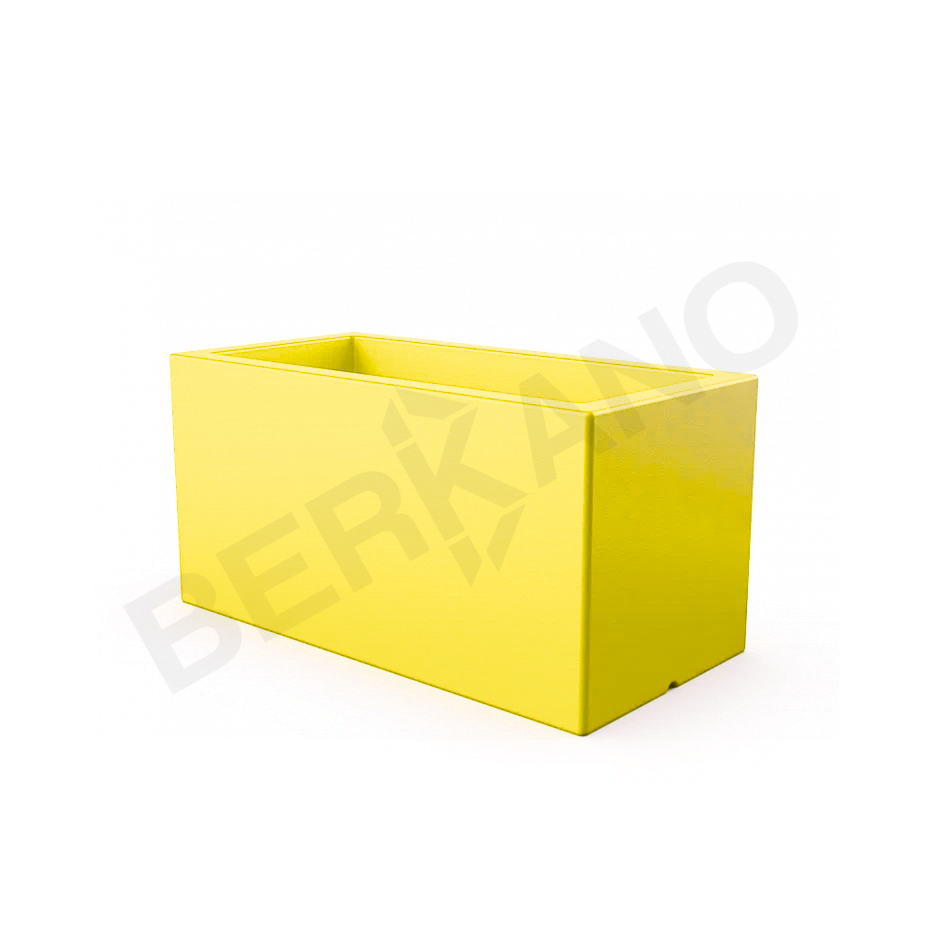 Кашпо Cubric 80*40 желтого цвета - фото 1